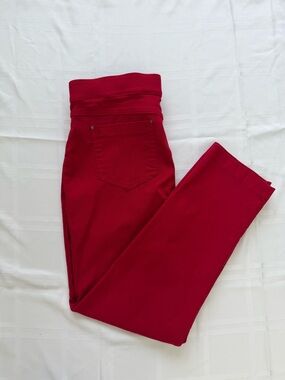 89th & Madison Red Ponte Pull-On Pants